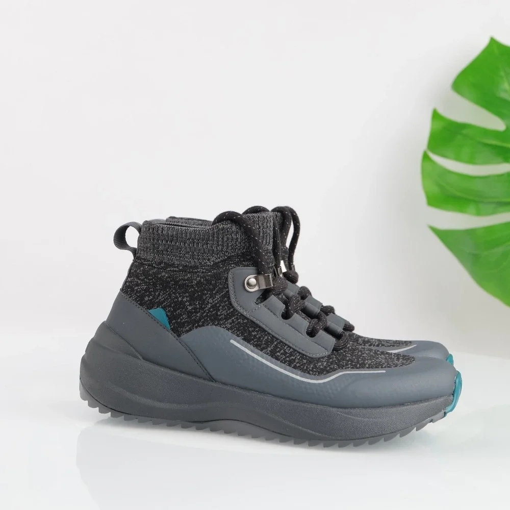 Vessi Womens Stormburst High Top Boot Sneakers Size 5 Waterproof Gray Black Shoe